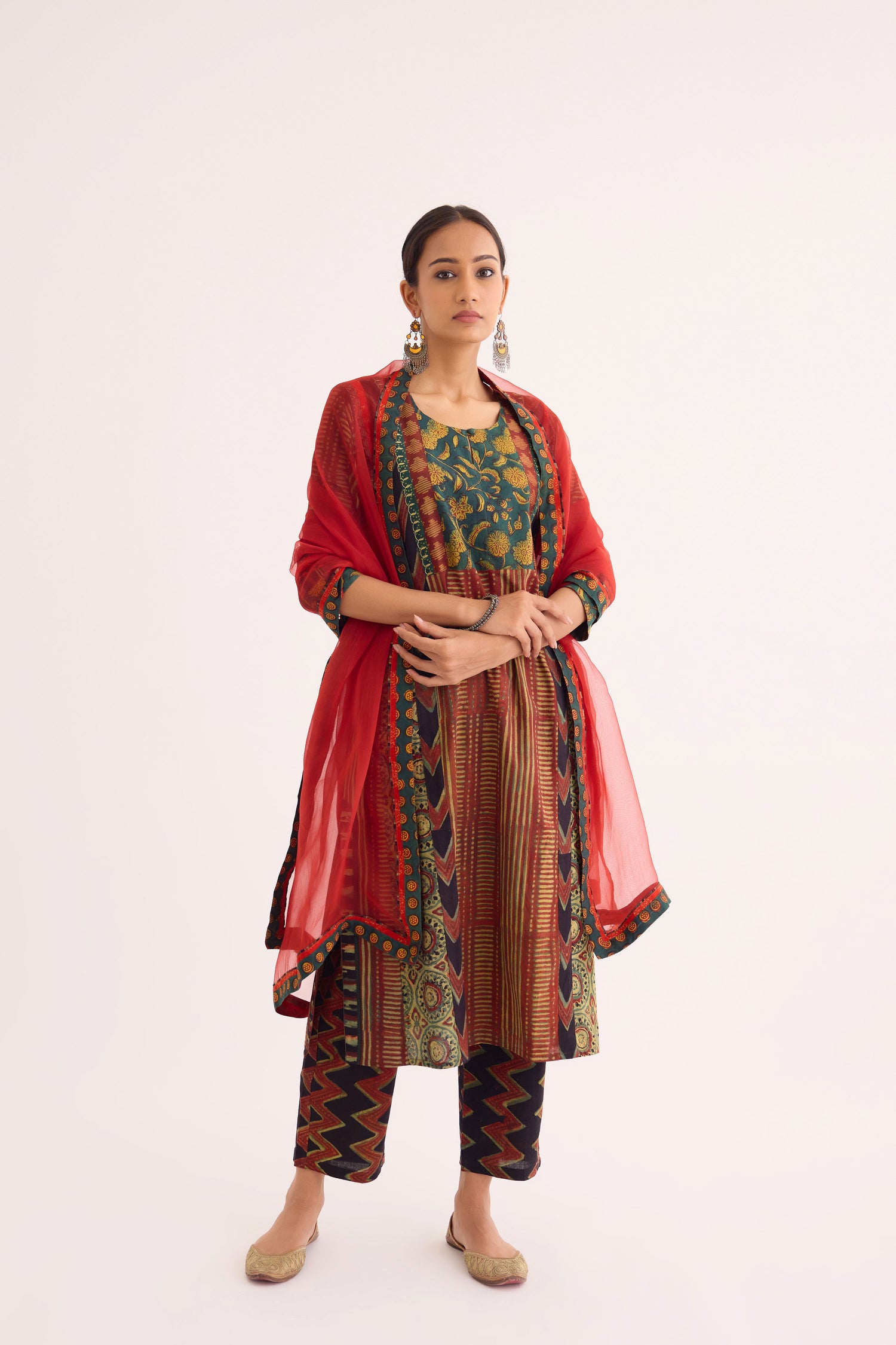 Medh Dupatta Rust (9629331718443)