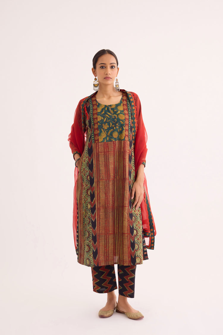 Medh Dupatta Rust (9629331718443)