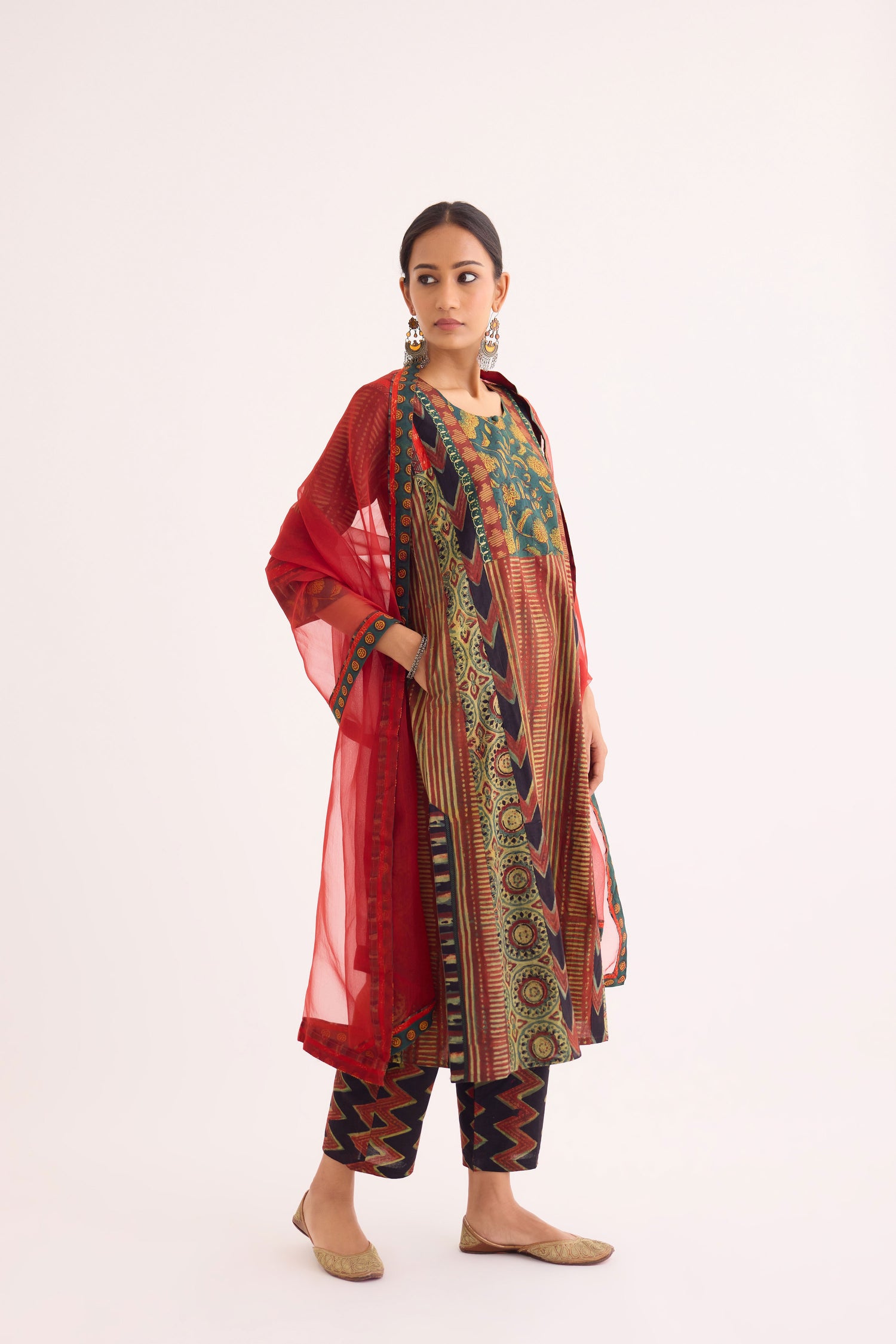 Medh Dupatta Rust (9629331718443)