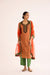 Rozana Kurta Orange Blue (9610301341995) (9610301899051)