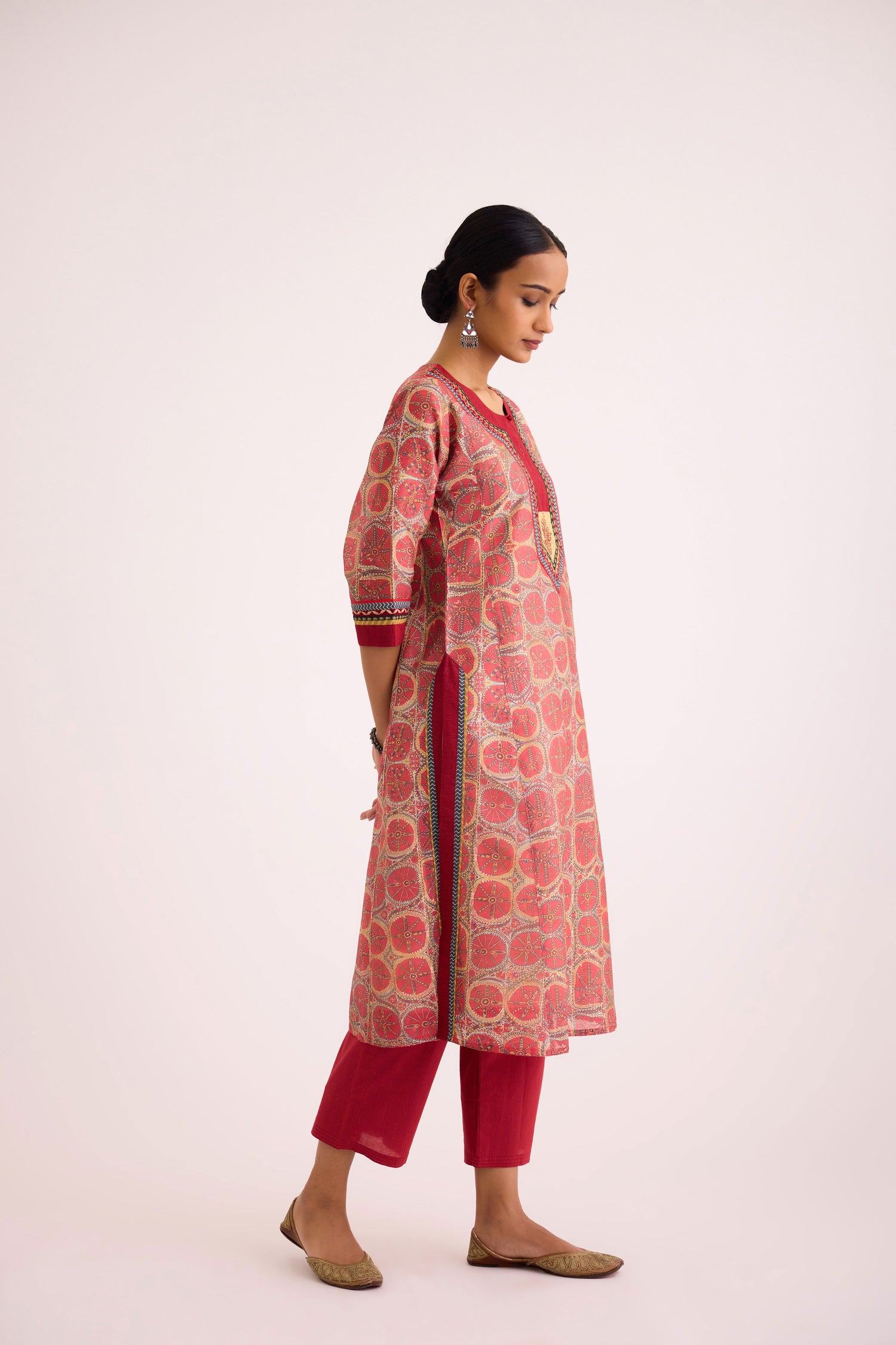 Rozana Kurta Beige Peach (9620267565355)