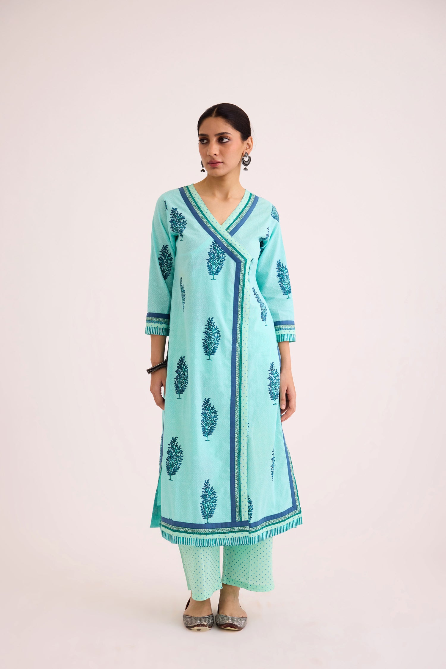 Rozana Kurta Turquoise Blue (9630478434603)