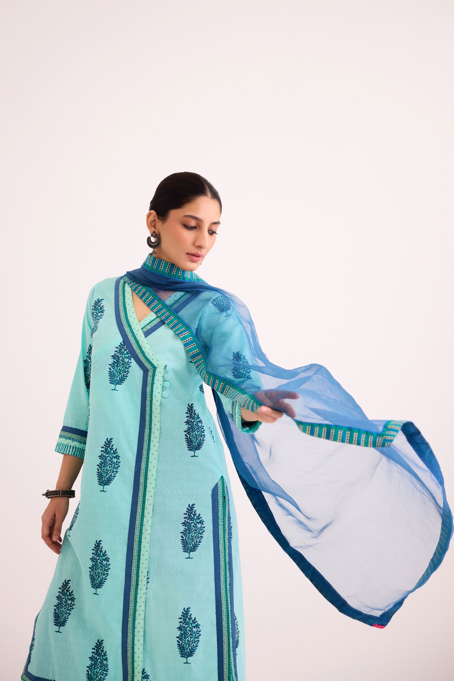 Rozana Kurta Turquoise Blue (9630478434603)