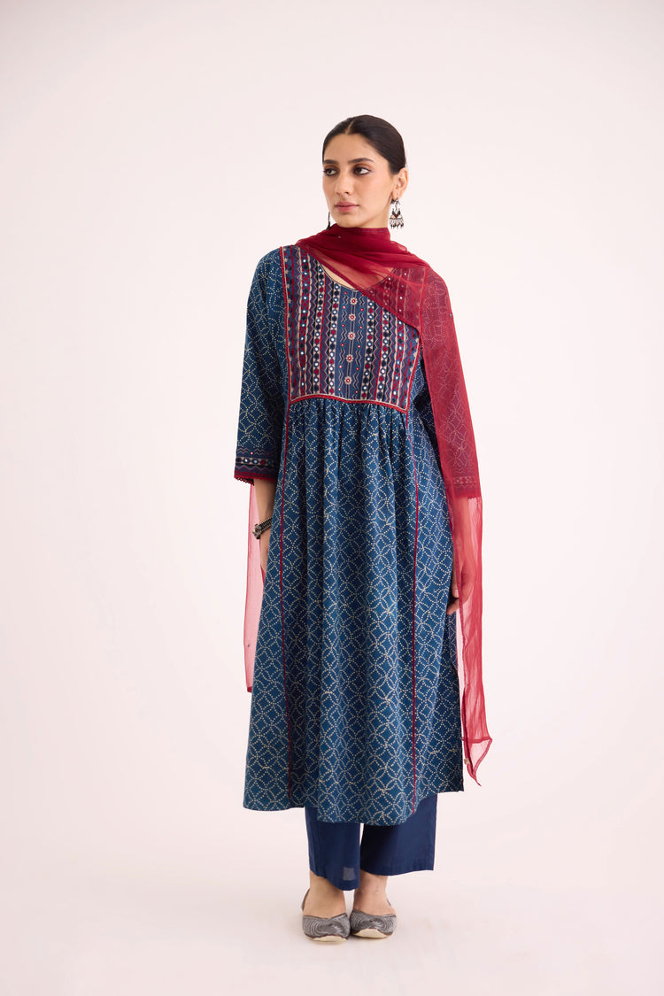 Meera Dupatta Maroon (9624649269547)