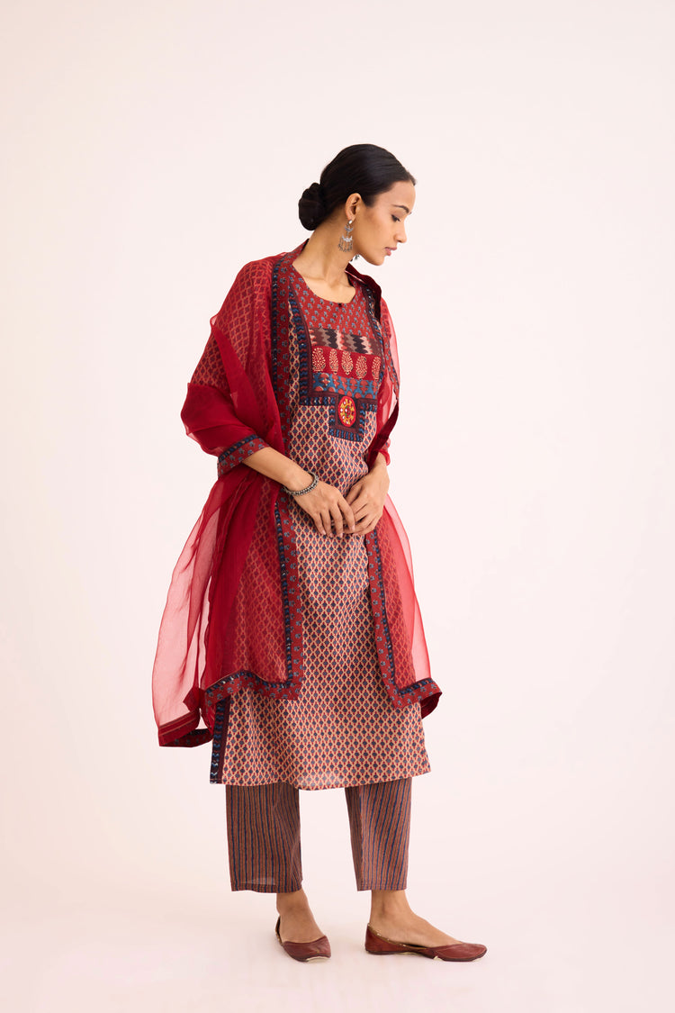 Medh Dupatta Maroon (9631205589291)