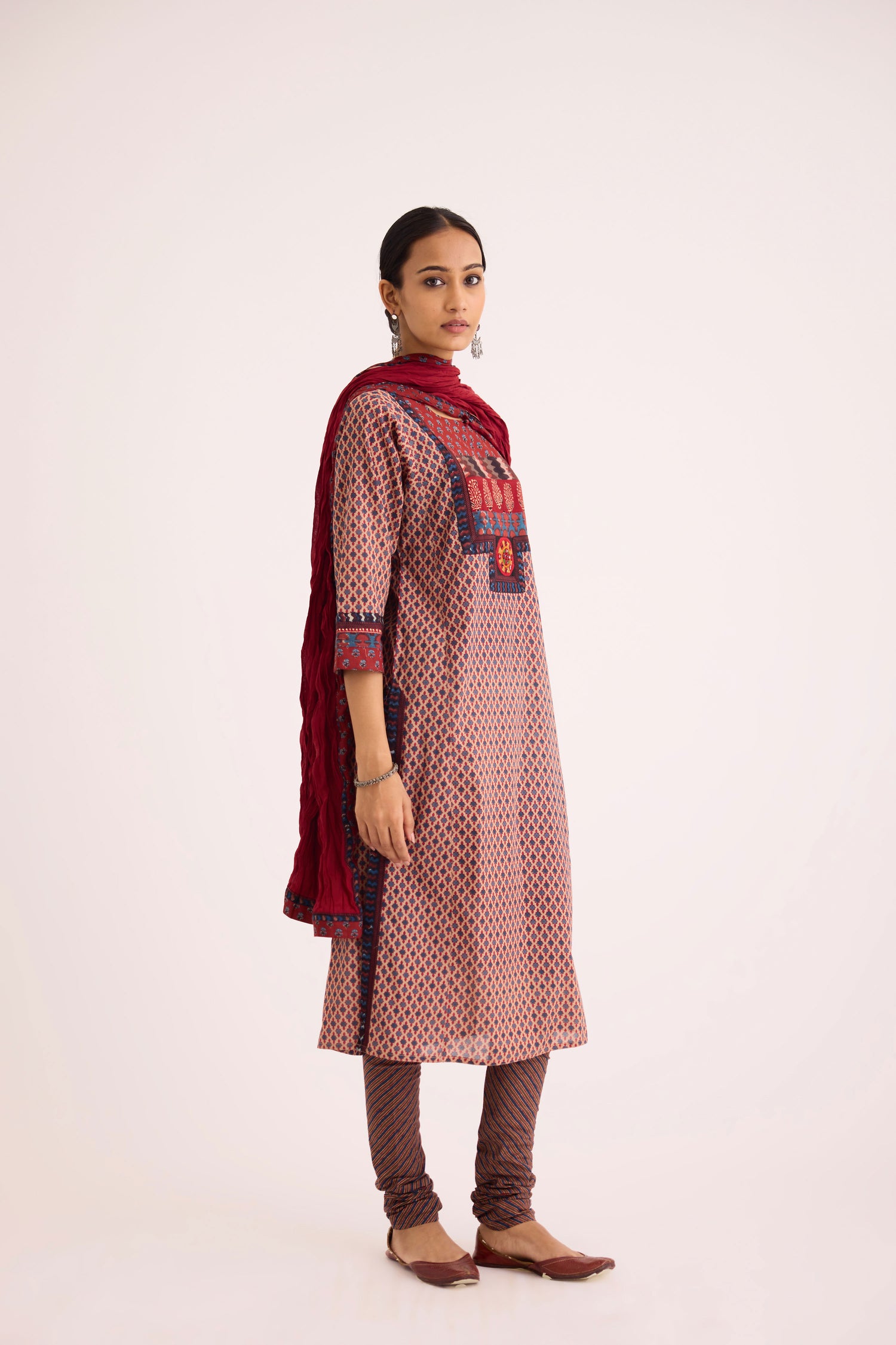 Rozana Kurta Beige Blue (9631156732203)