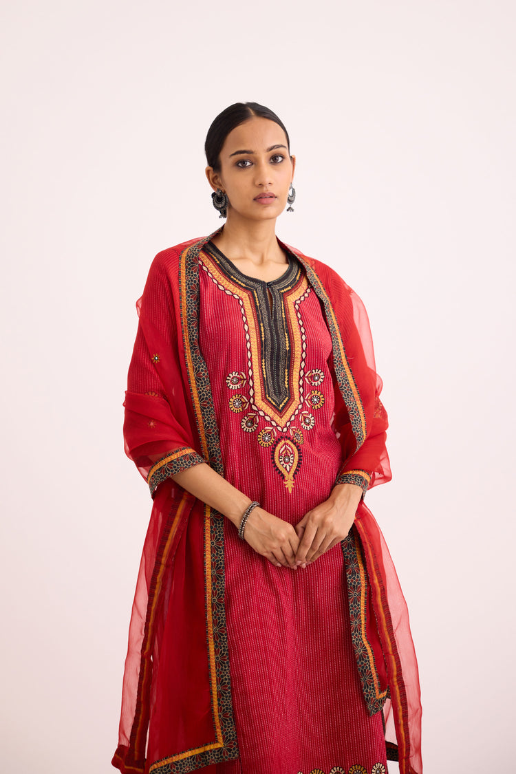 Medh Dupatta Red (9629772906795)