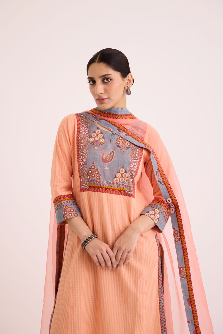 Rozana Kurta Light Peach (9608902050091)