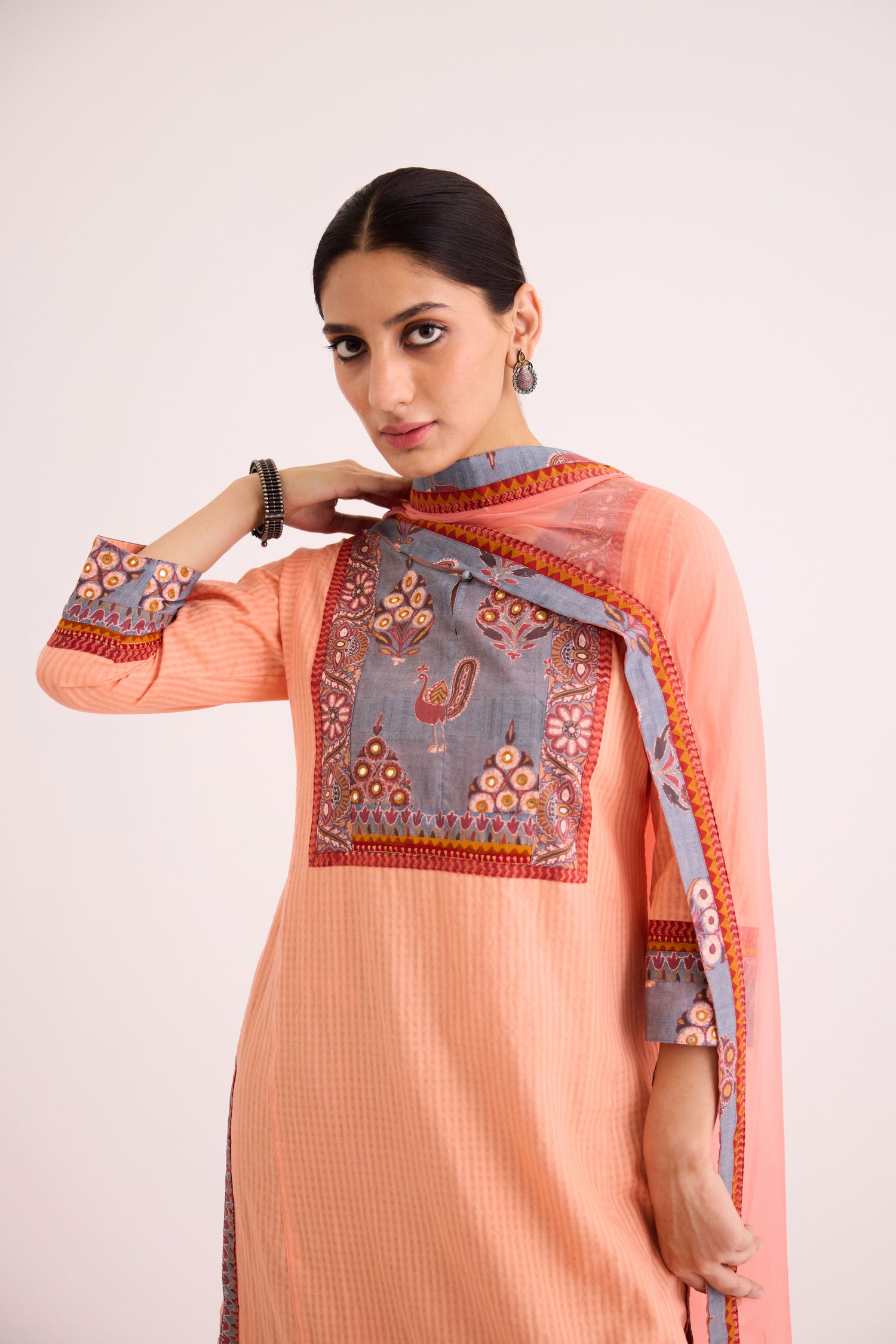 Rozana Kurta Light Peach (9608902050091)