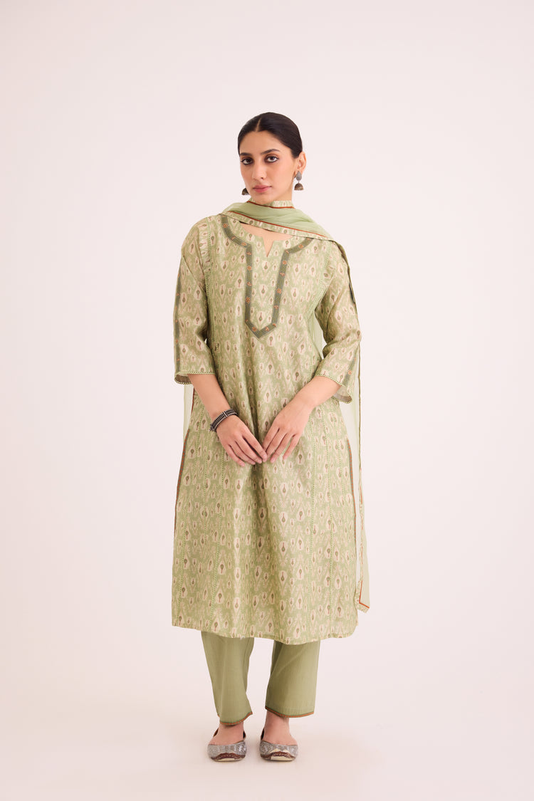 Aruni Kurta Green Beige (9602643722539)