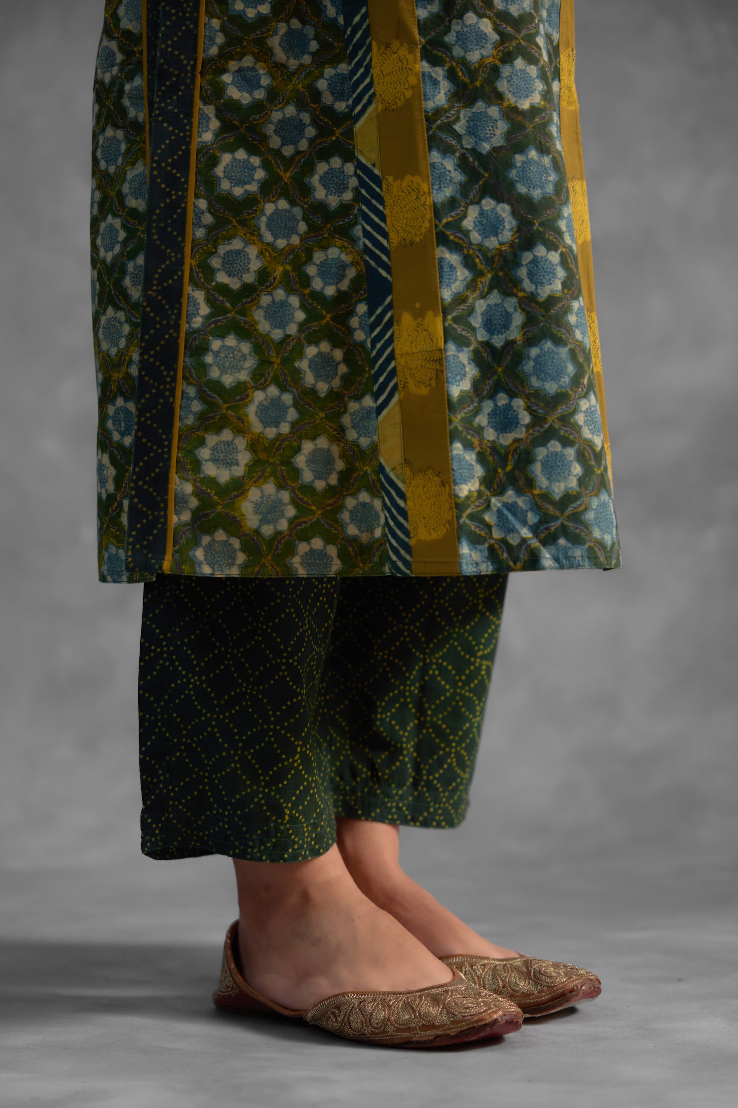 Rozana Kurta Dark Green (Set of 3) (9839087878443)