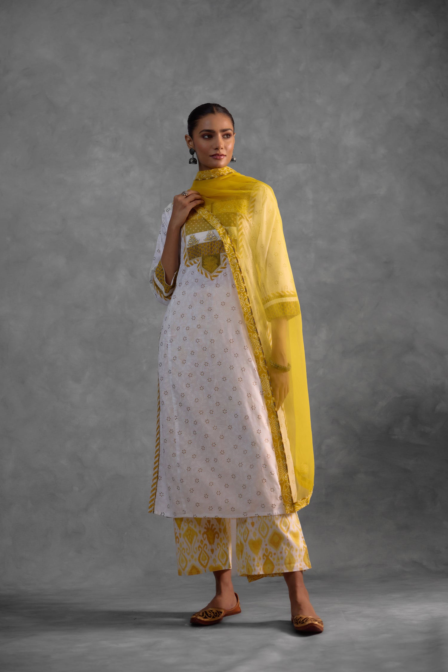 Medh Dupatta Yellow (9838443364651)