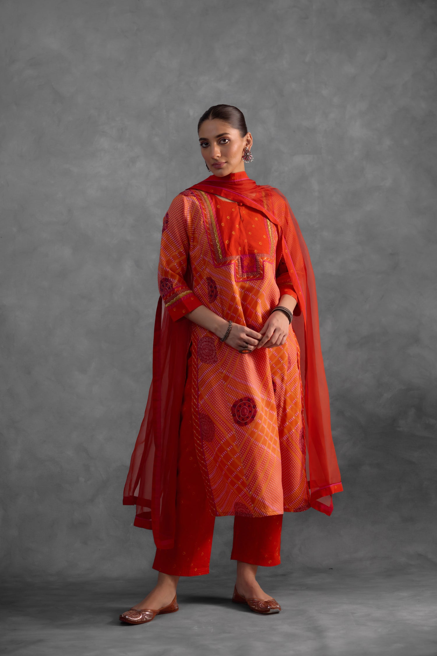 Medh Dupatta Orange (9850836320555)