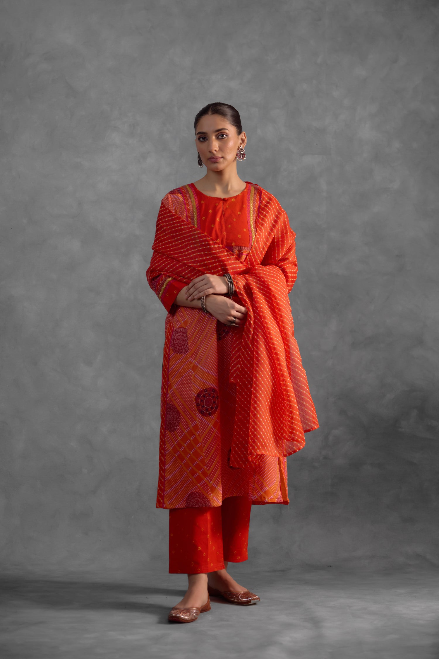 Rozana Kota Dupatta Orange (9850863321387)