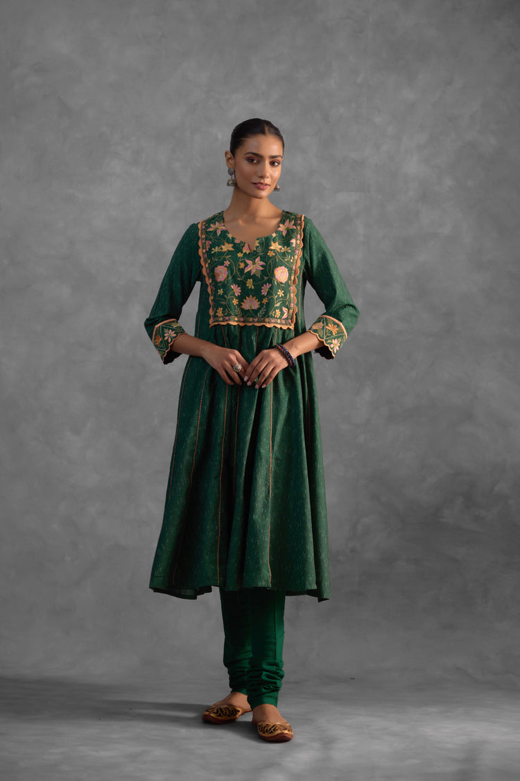 Mehtab Kurta Green (Set of 3) (9838014136619)