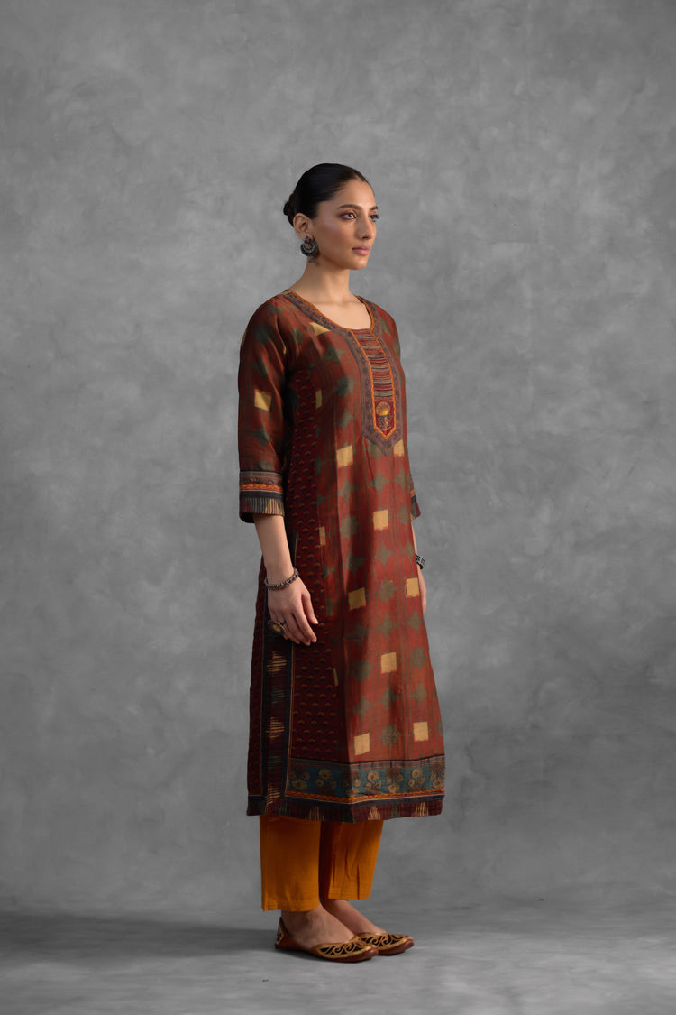 Rozana Kurta Rust/Beige (Set of 2) (9846046327083)