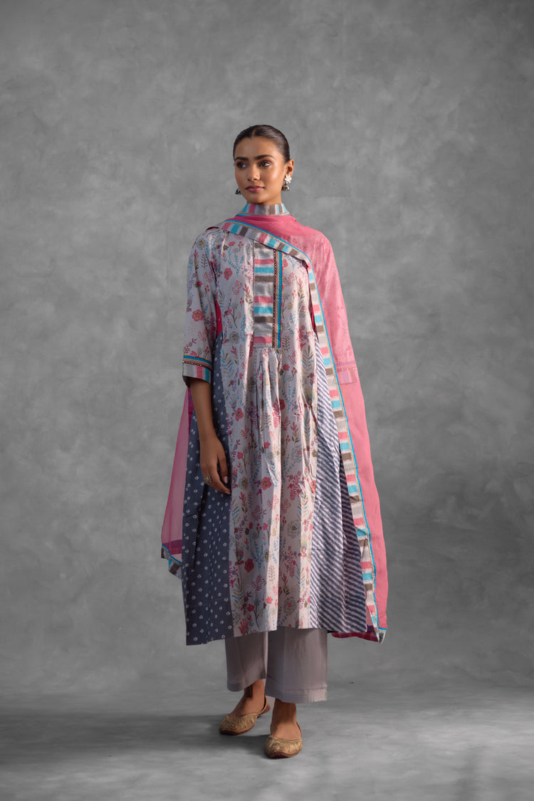 Medh  Dupatta Pink (9838425932075)