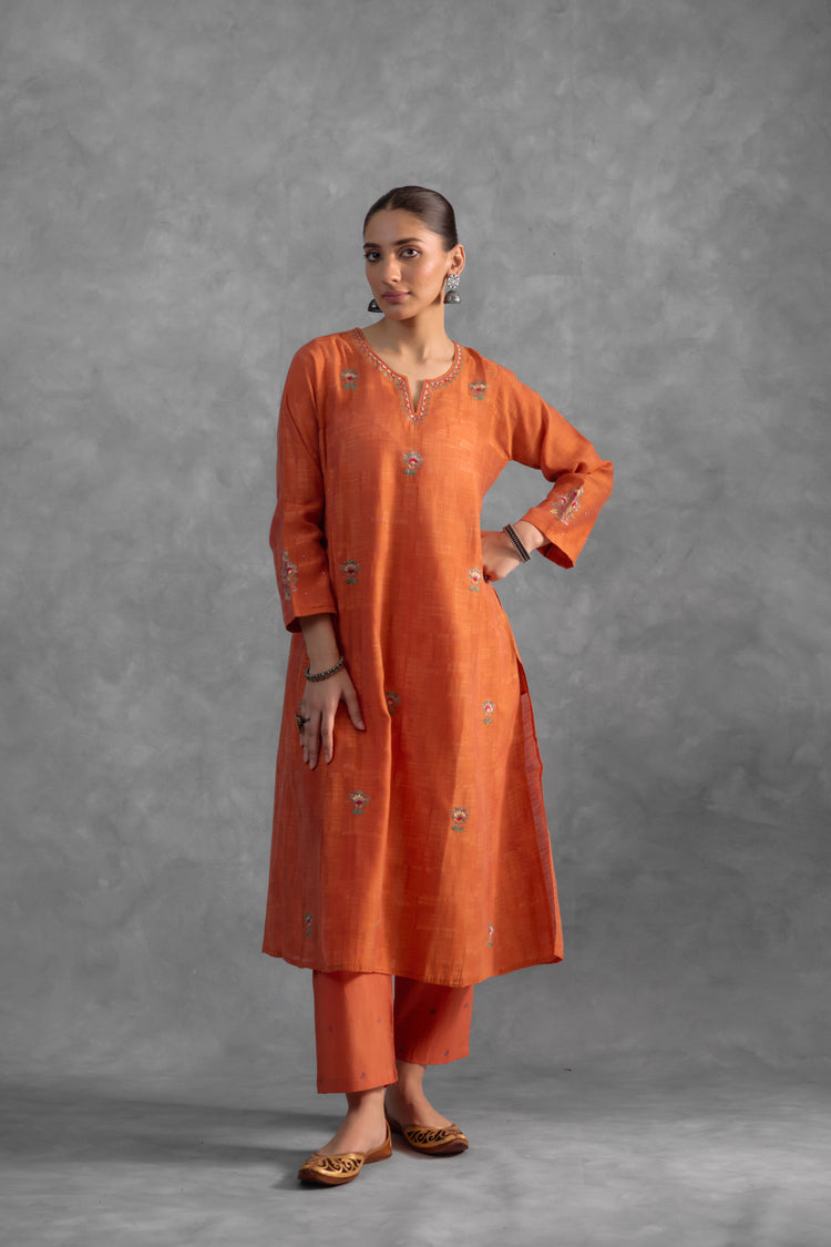 Tulsi Rust Kurta (Set of 3) (9835499421995)