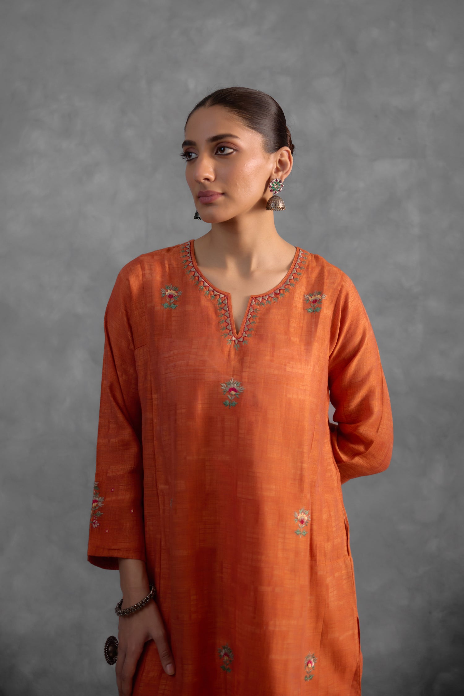 Tulsi Rust Kurta (Set of 3) (9835499421995)