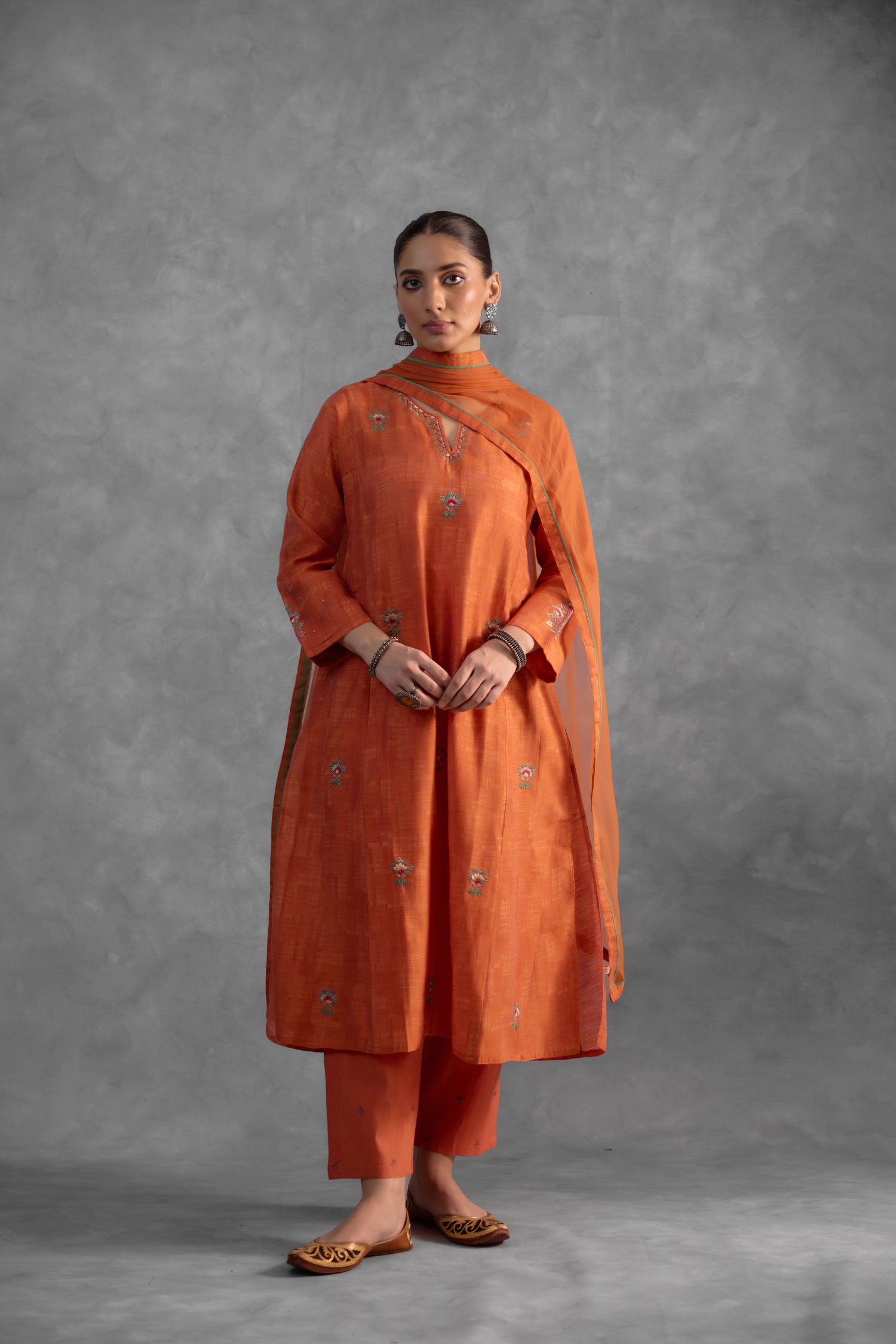 Tulsi Rust Kurta (Set of 3) (9835499421995)