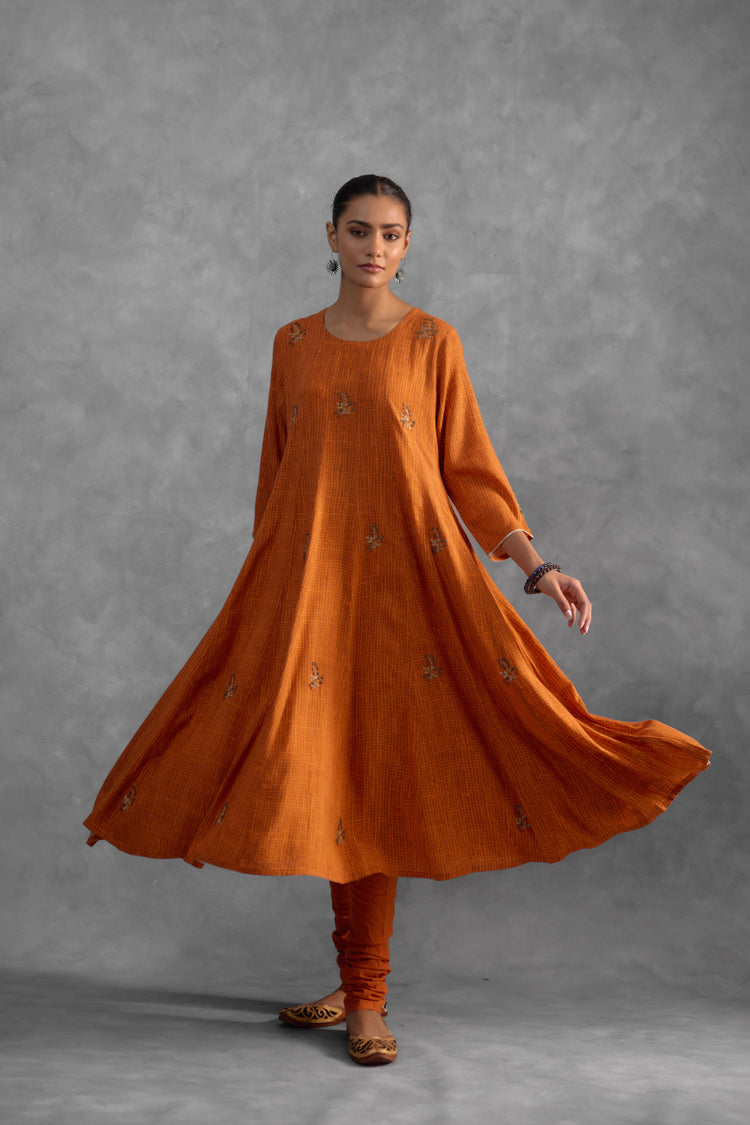 Mehtab Rust Kurta (Set of 3) (9835485724971)