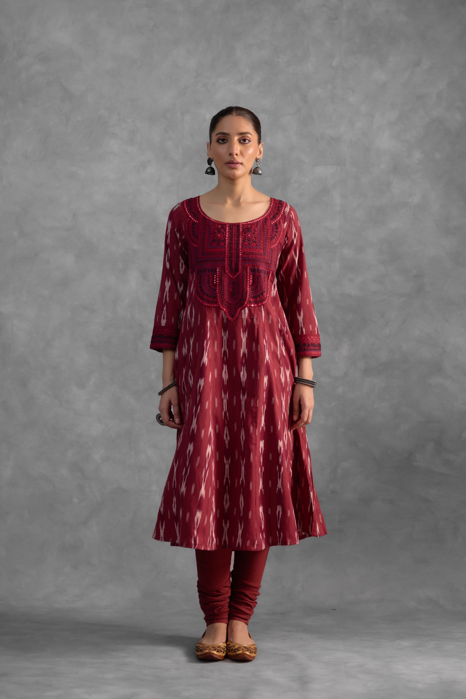 Baruni  Maroon Kurta (9834259775787)