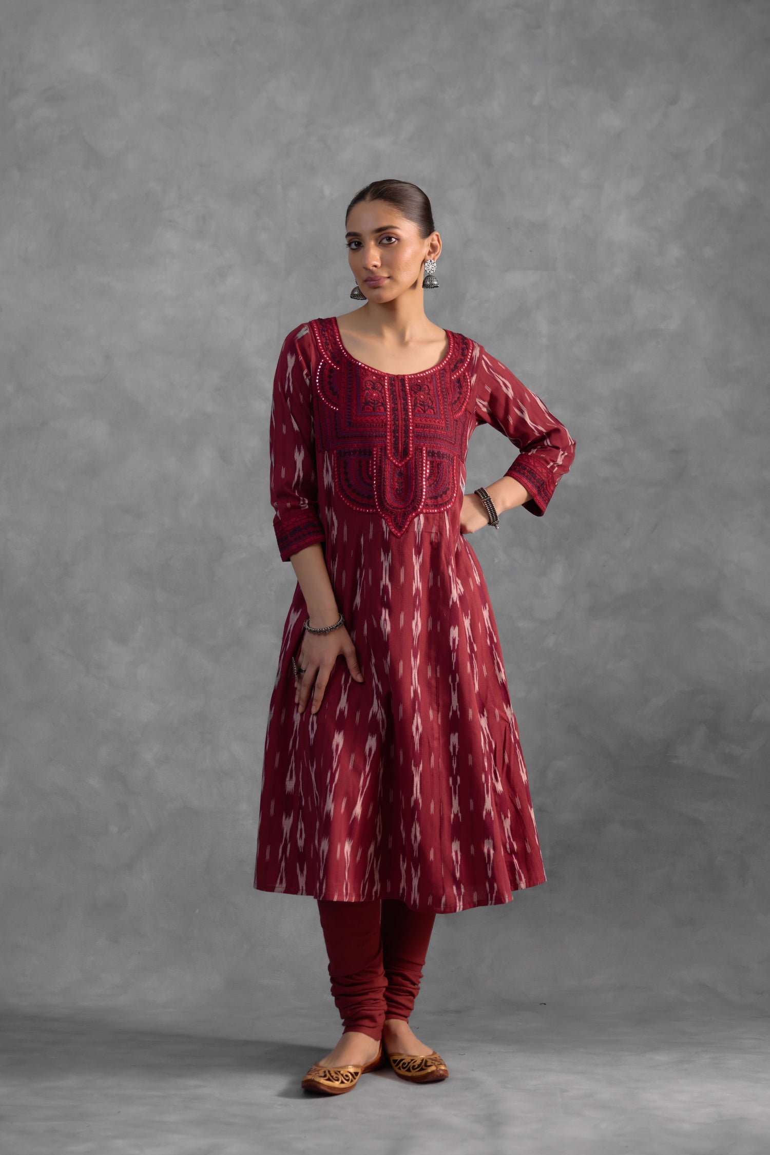 Baruni  Maroon Kurta (9834259775787)