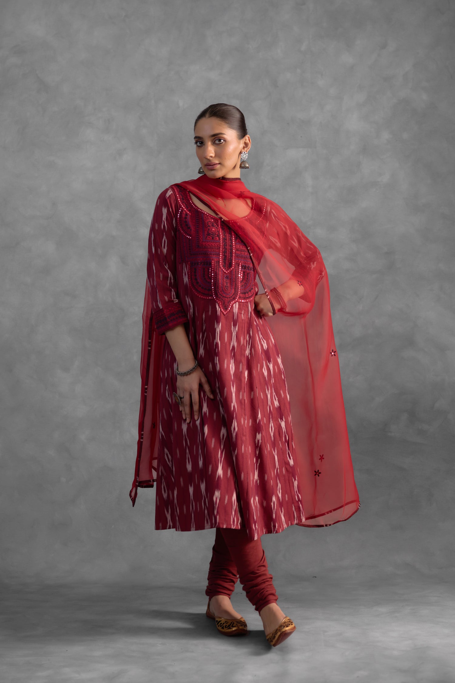 Baruni  Maroon Dupatta (9834912284971)