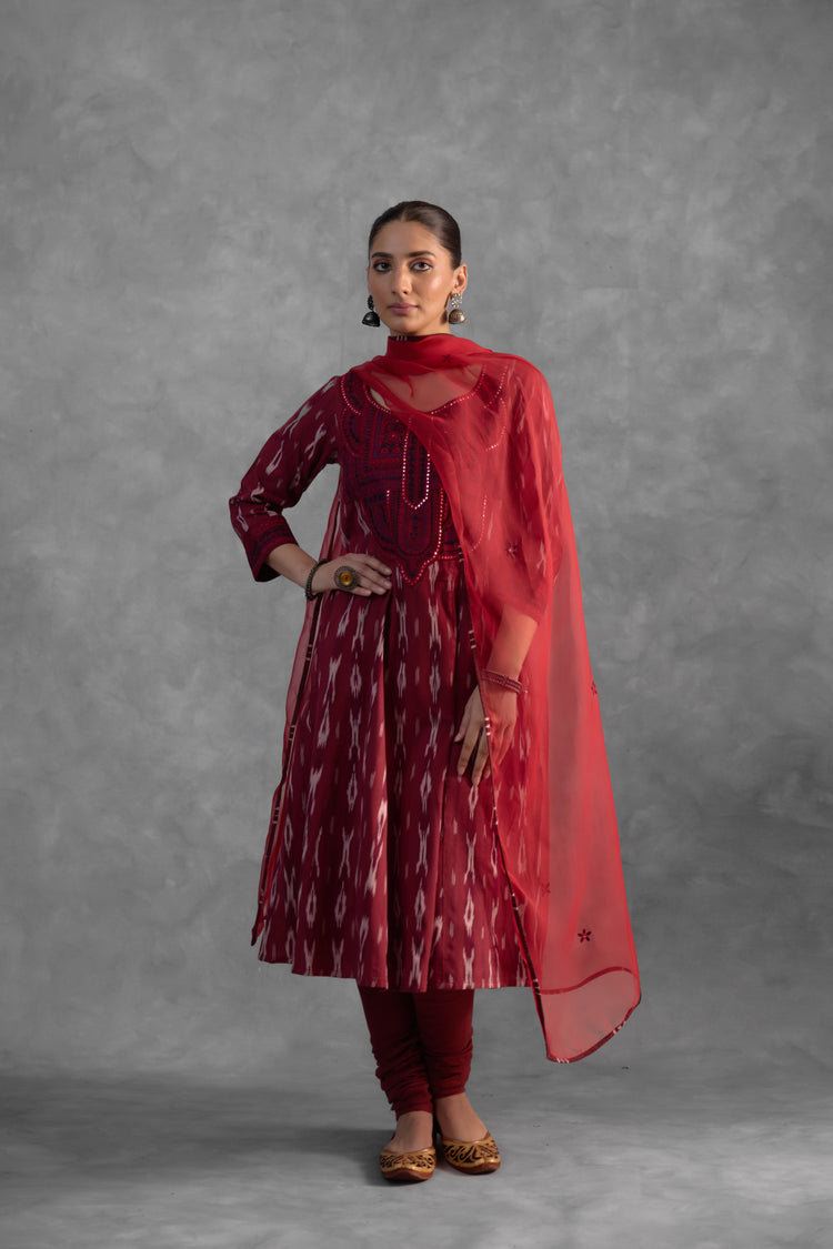 Baruni  Maroon Dupatta (9834912284971)