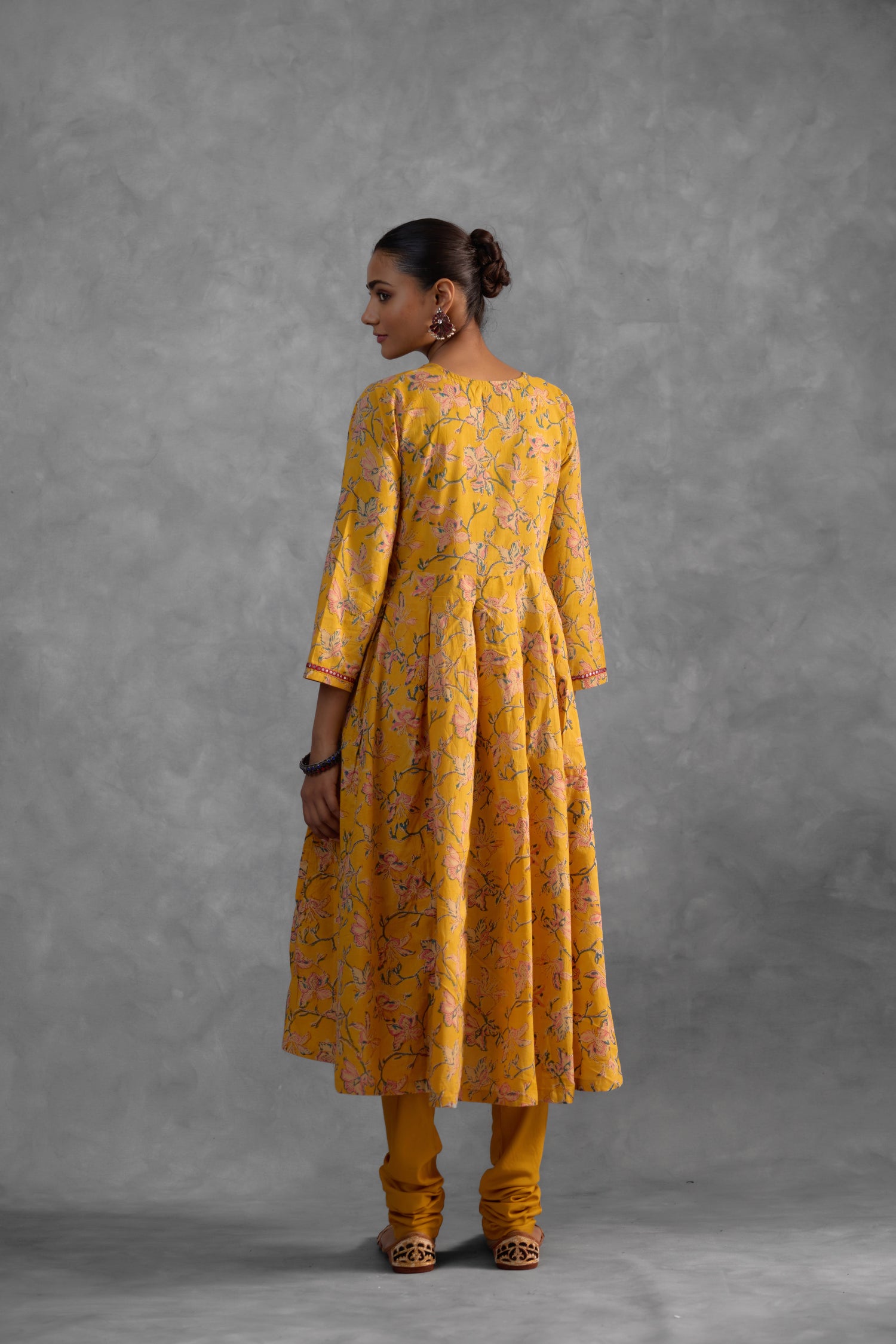 Myra Mustard Kurta (Set of 3) (9835640750379)