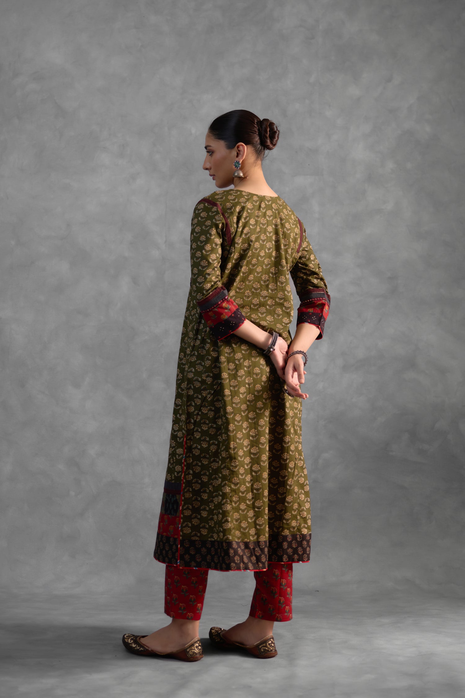 Adya Kurta Olive Green Mustard (9821060628779)