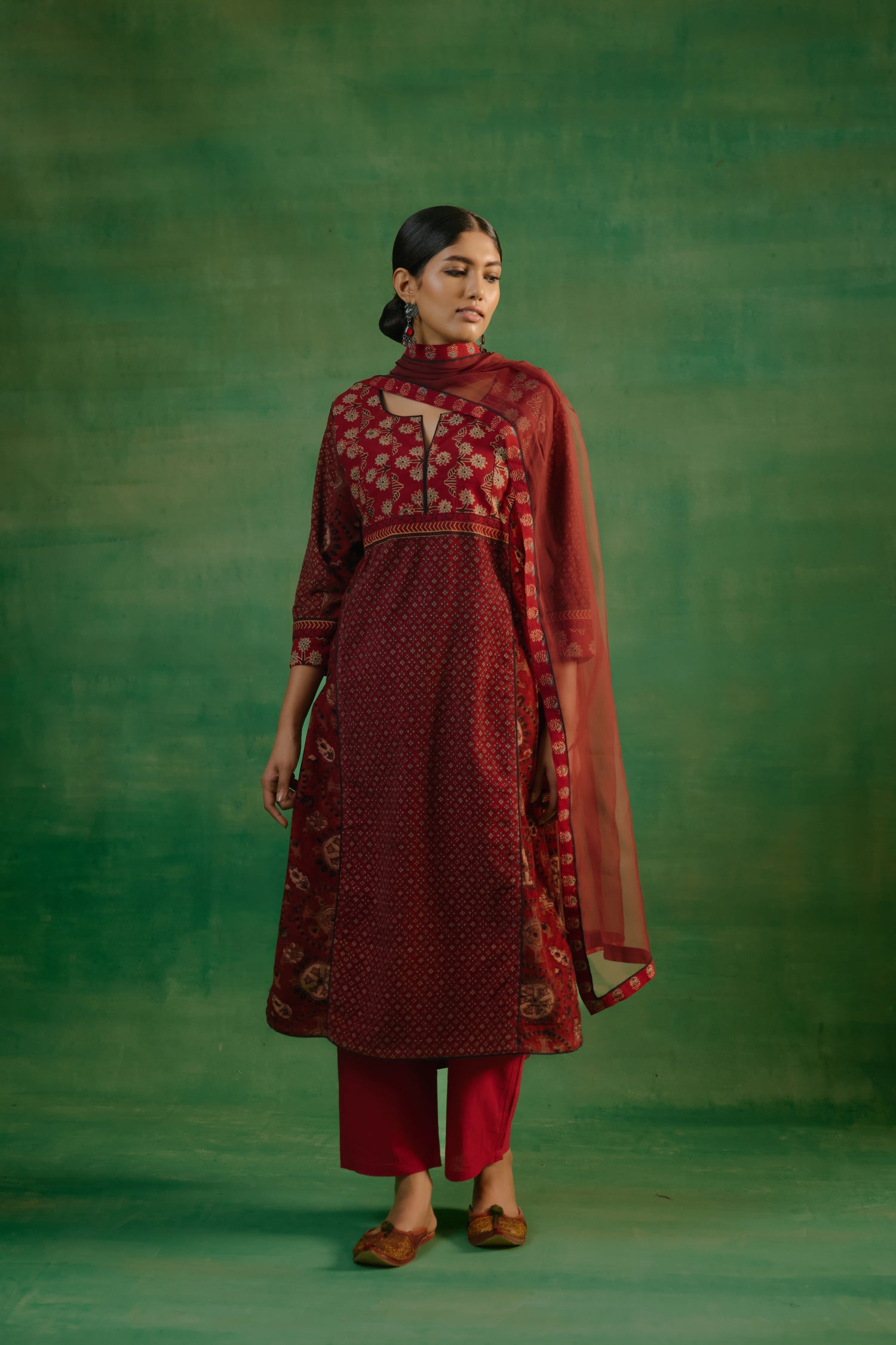 Indrani Kurta Maroon (9819917287723)