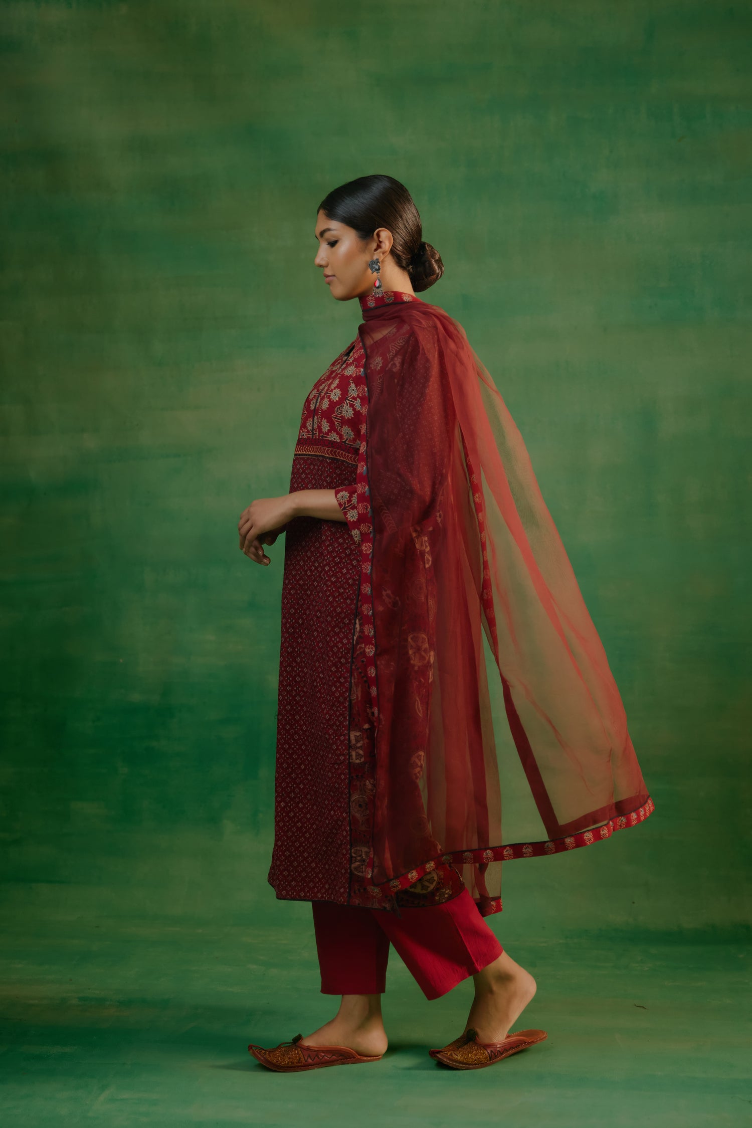 Indrani Kurta Maroon (9819917287723)