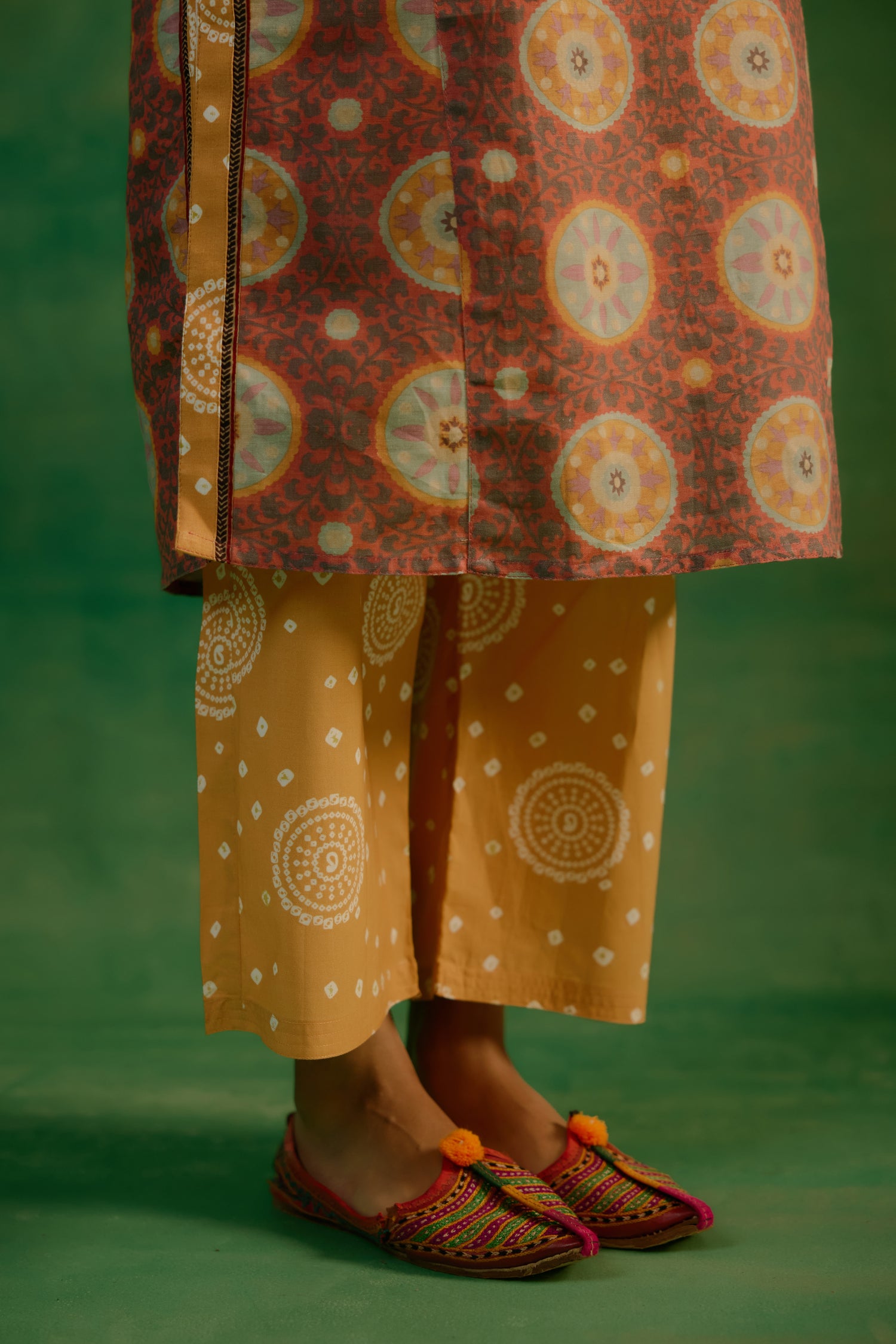 Rozana Printed Pant Mustard (9817648562475)