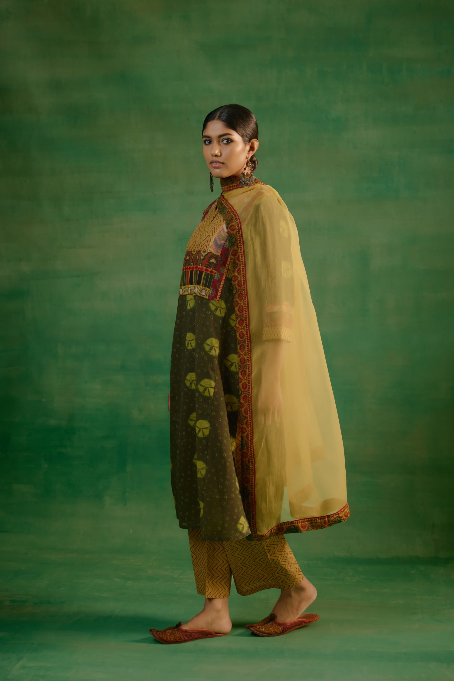 Medh Dupatta Ochre (9819940749611)