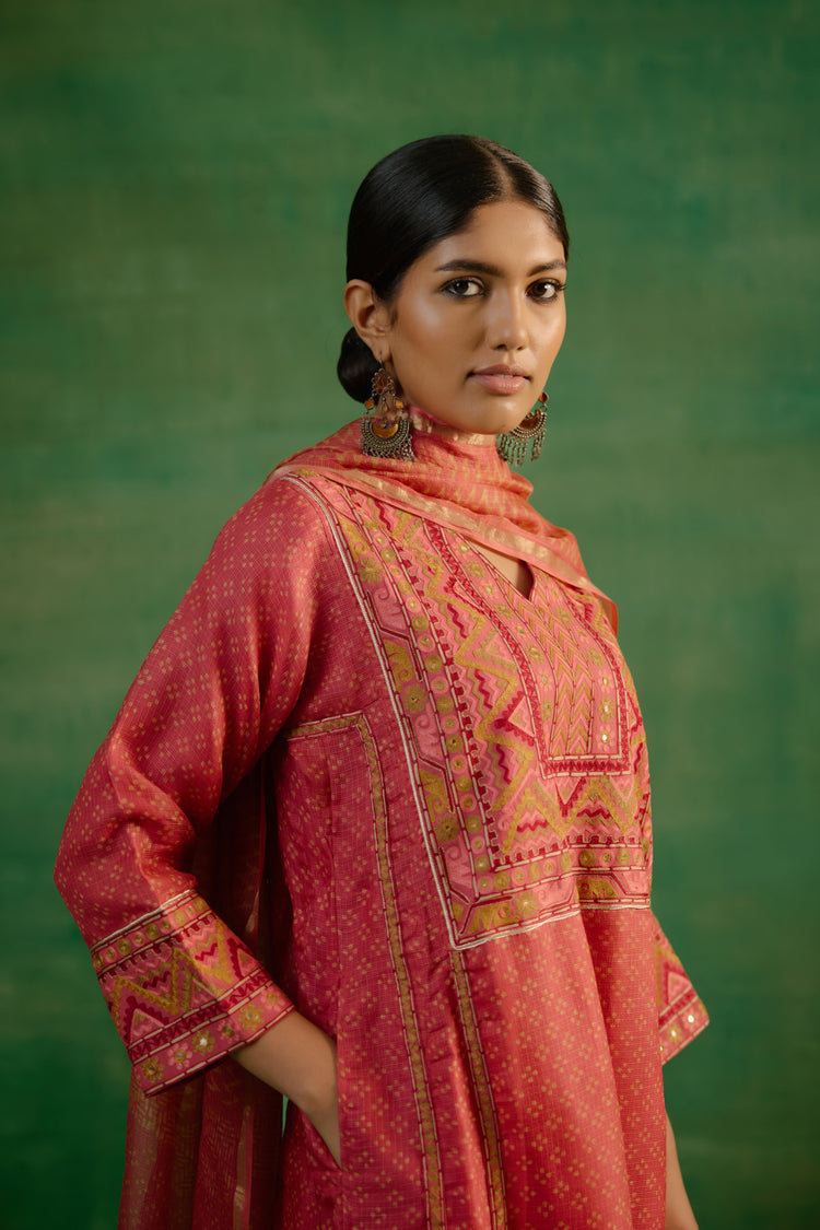 Tulsi Kota Dupatta Peach (9817194266923)