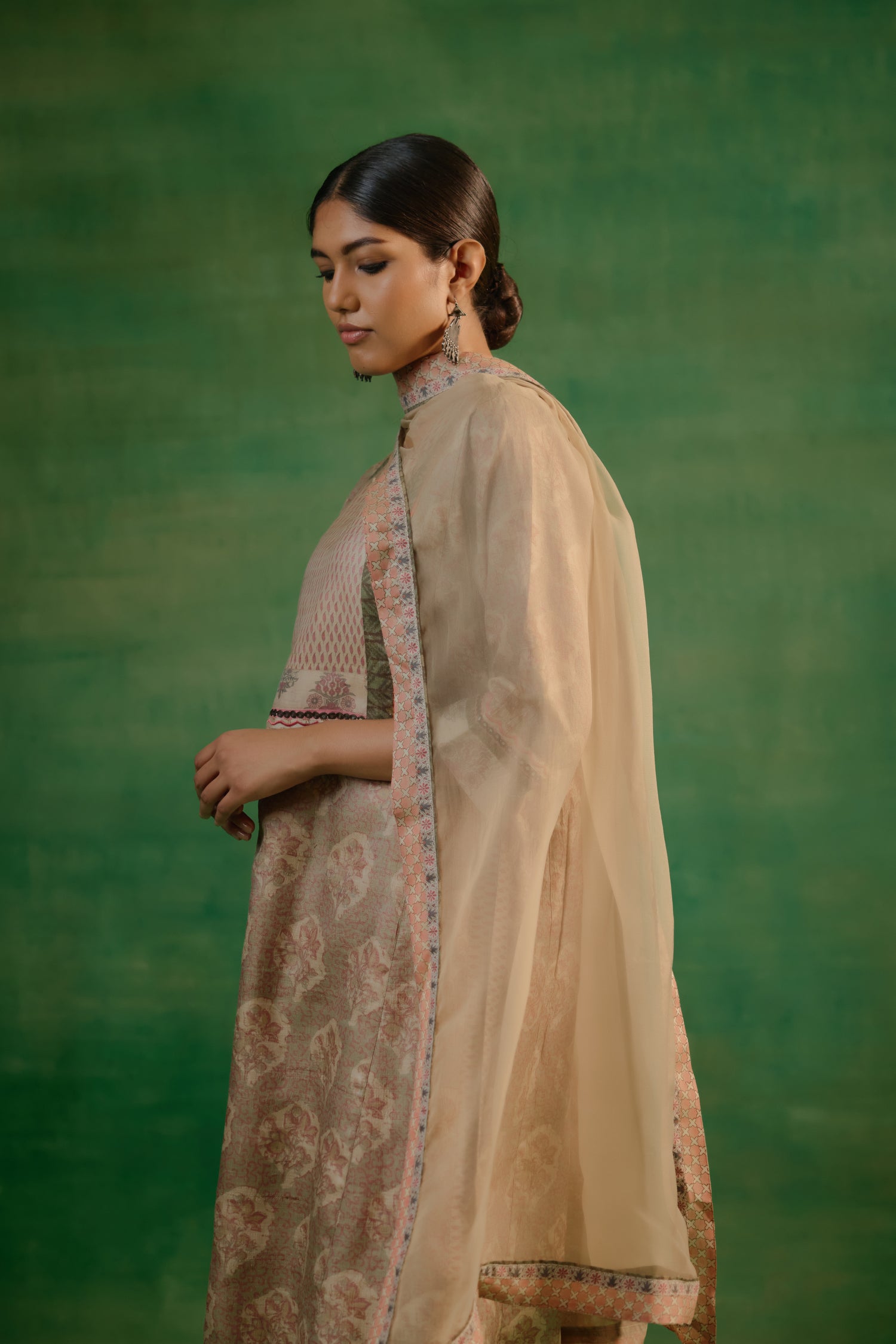 Medh Dupatta Beige (9817605275947)