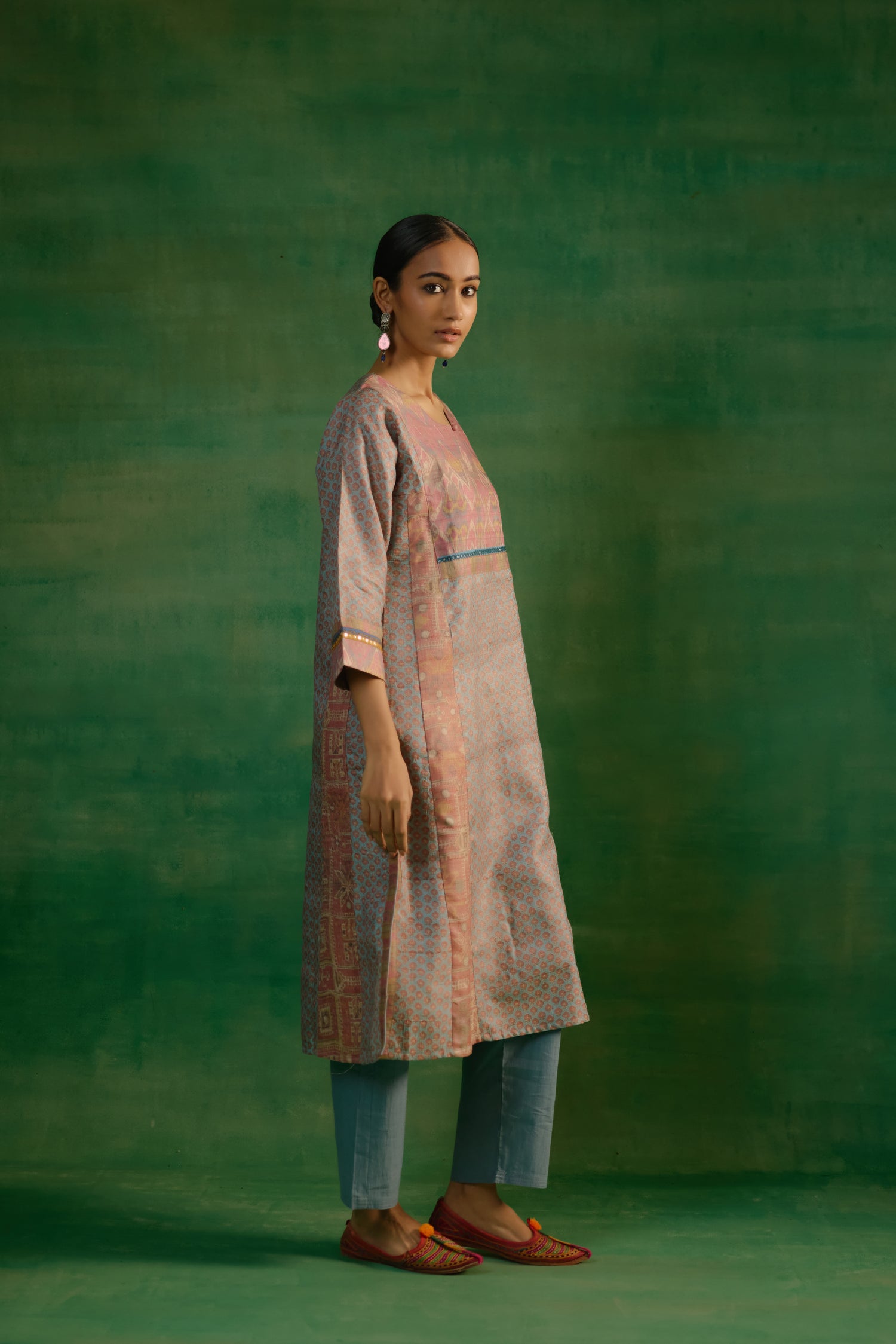 Adya Kurta Sky Blue Pink (9820005368107)