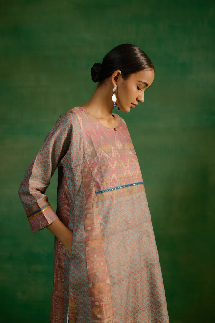 Adya Kurta Sky Blue Pink (9820005368107)