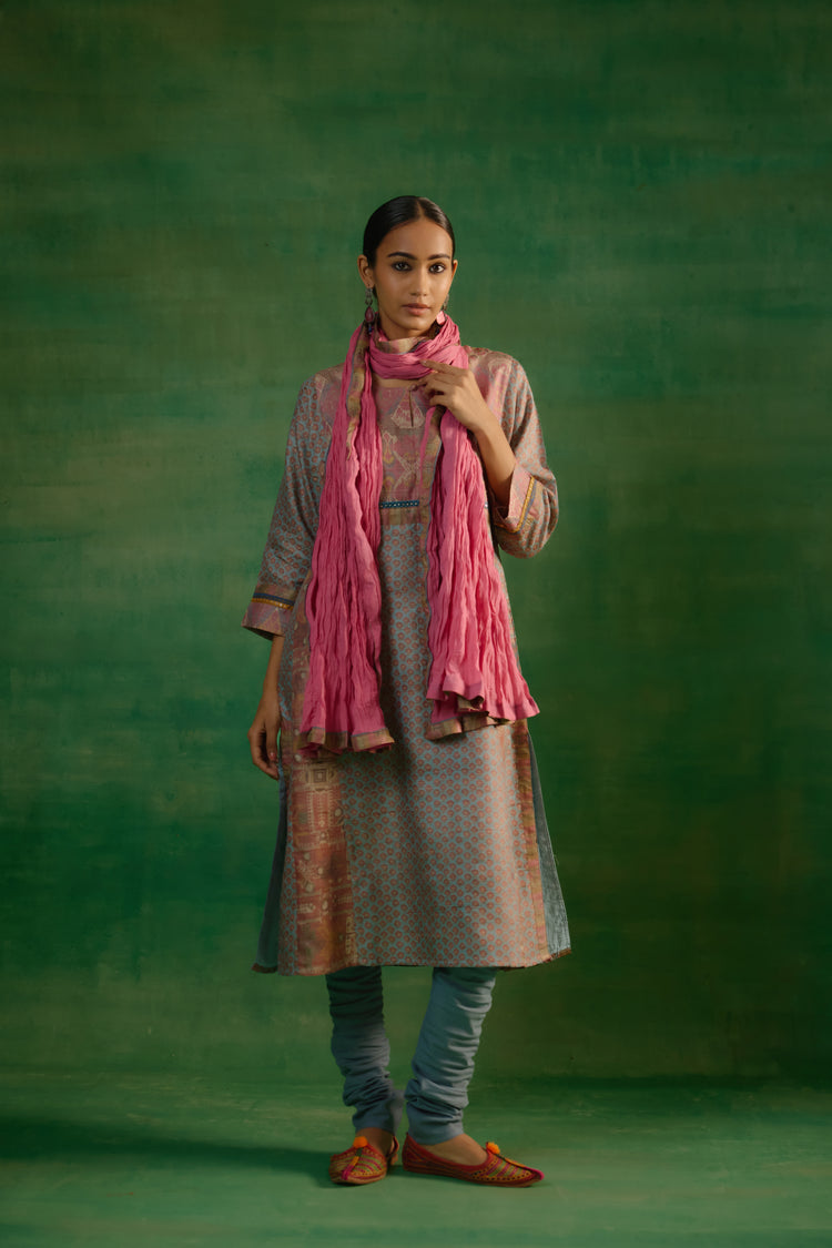 Adya Kurta Sky Blue Pink (9820005368107)