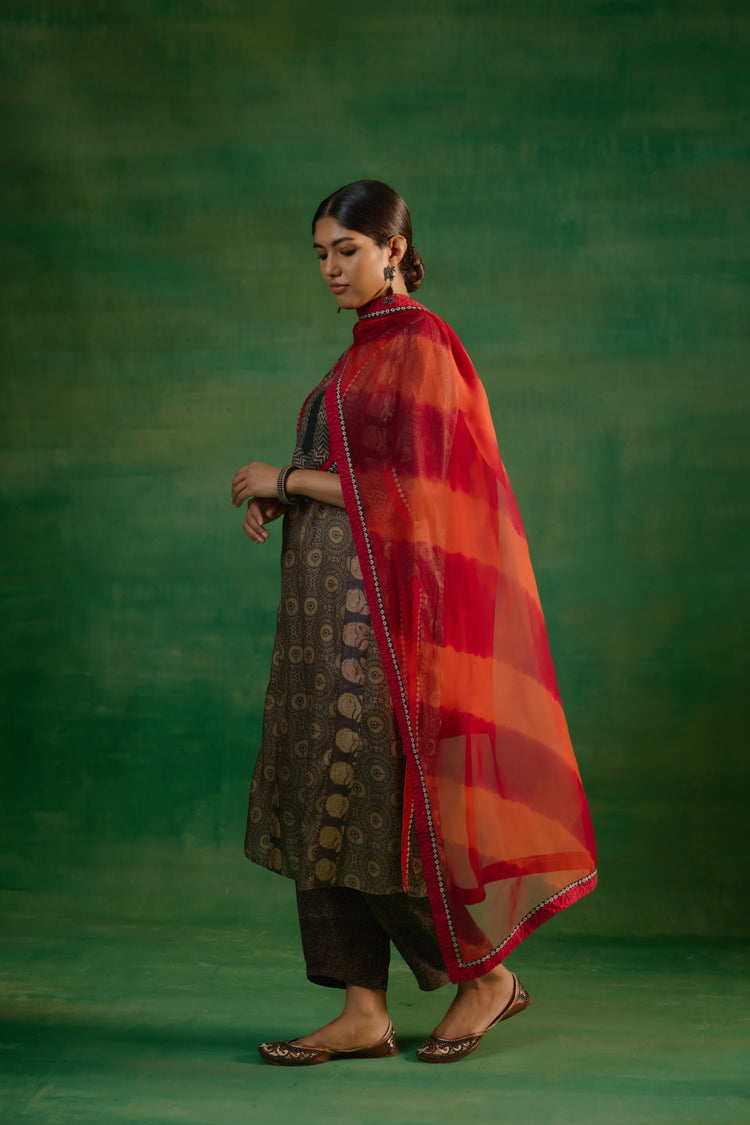 Medh Dupatta Red Orange (9819048706347)