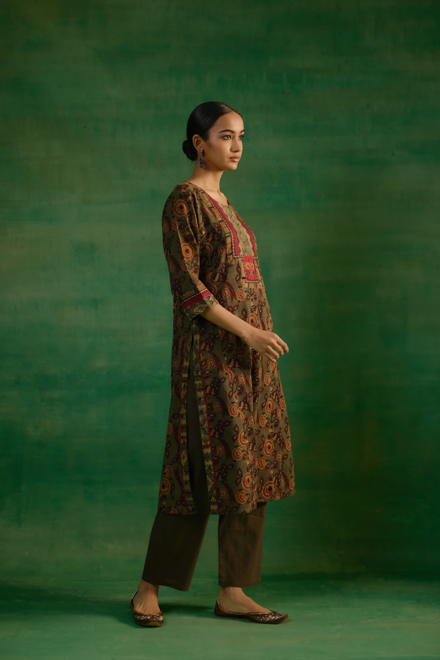 Rozana Kurta Bottle Green (9821014589739)