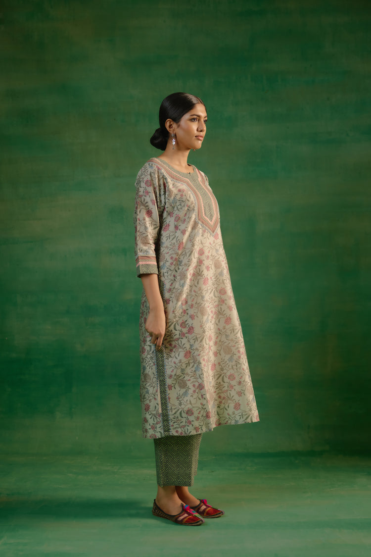 Rozana Kurta Sage Peach (Set of 3) (9839500427563)