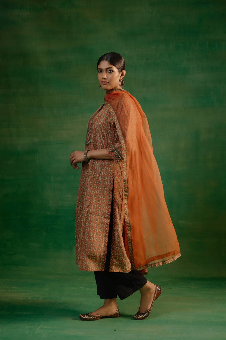 Medh Dupatta Rust (9817409487147)