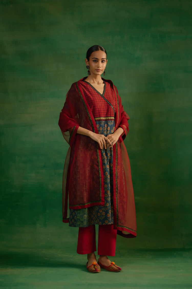 Medh Dupatta Maroon (9821002760491)