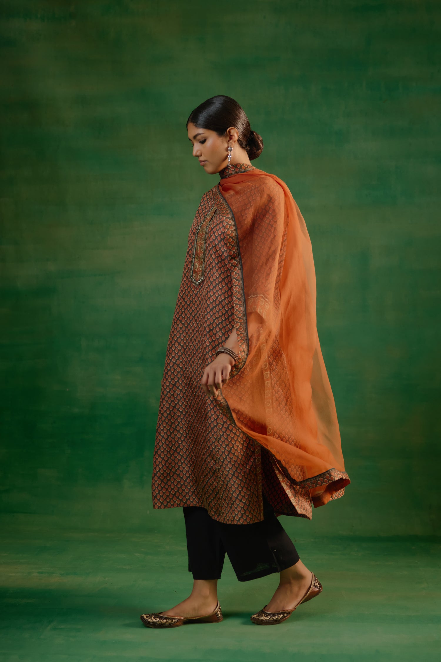 Medh Dupatta Rust (9817508020523)