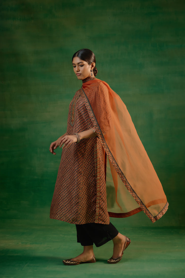 Medh Dupatta Rust (9817508020523)