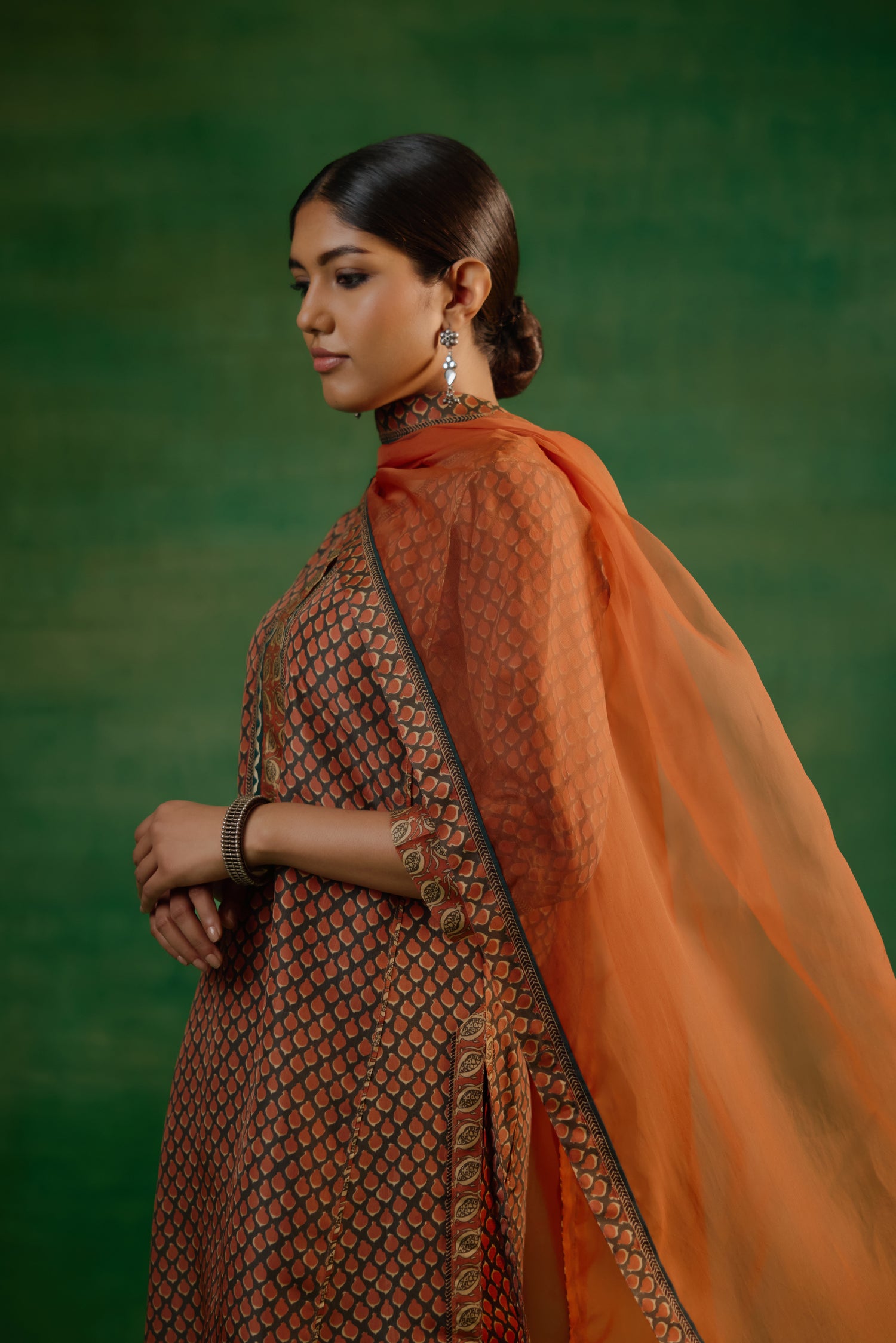 Medh Dupatta Rust (9817508020523)