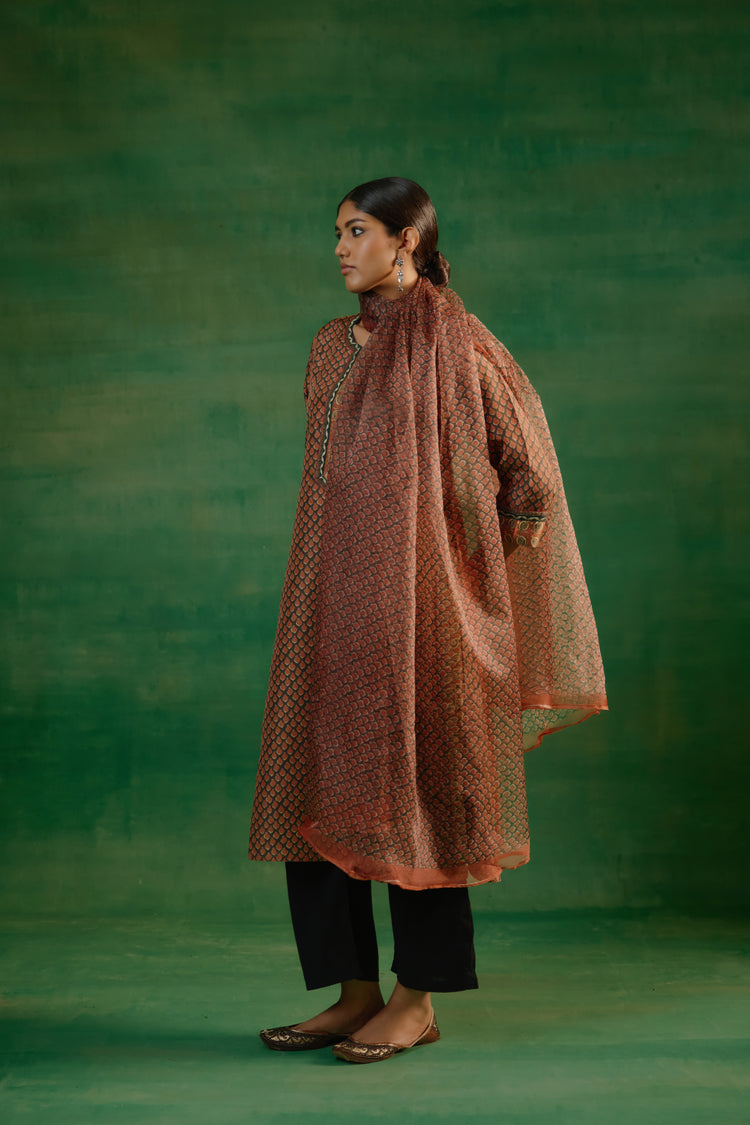 Organza Dupatta Light Rust (9819070300459)