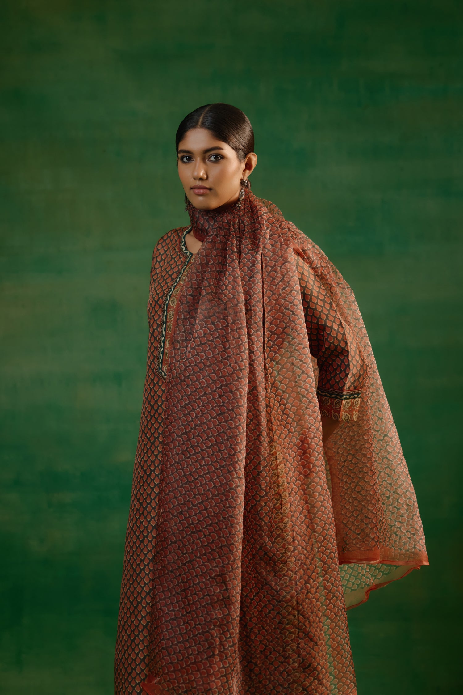 Organza Dupatta Light Rust (9819070300459)